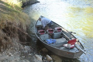 Boat used in river float.