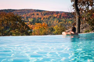 View the hills from the Infinity Pool